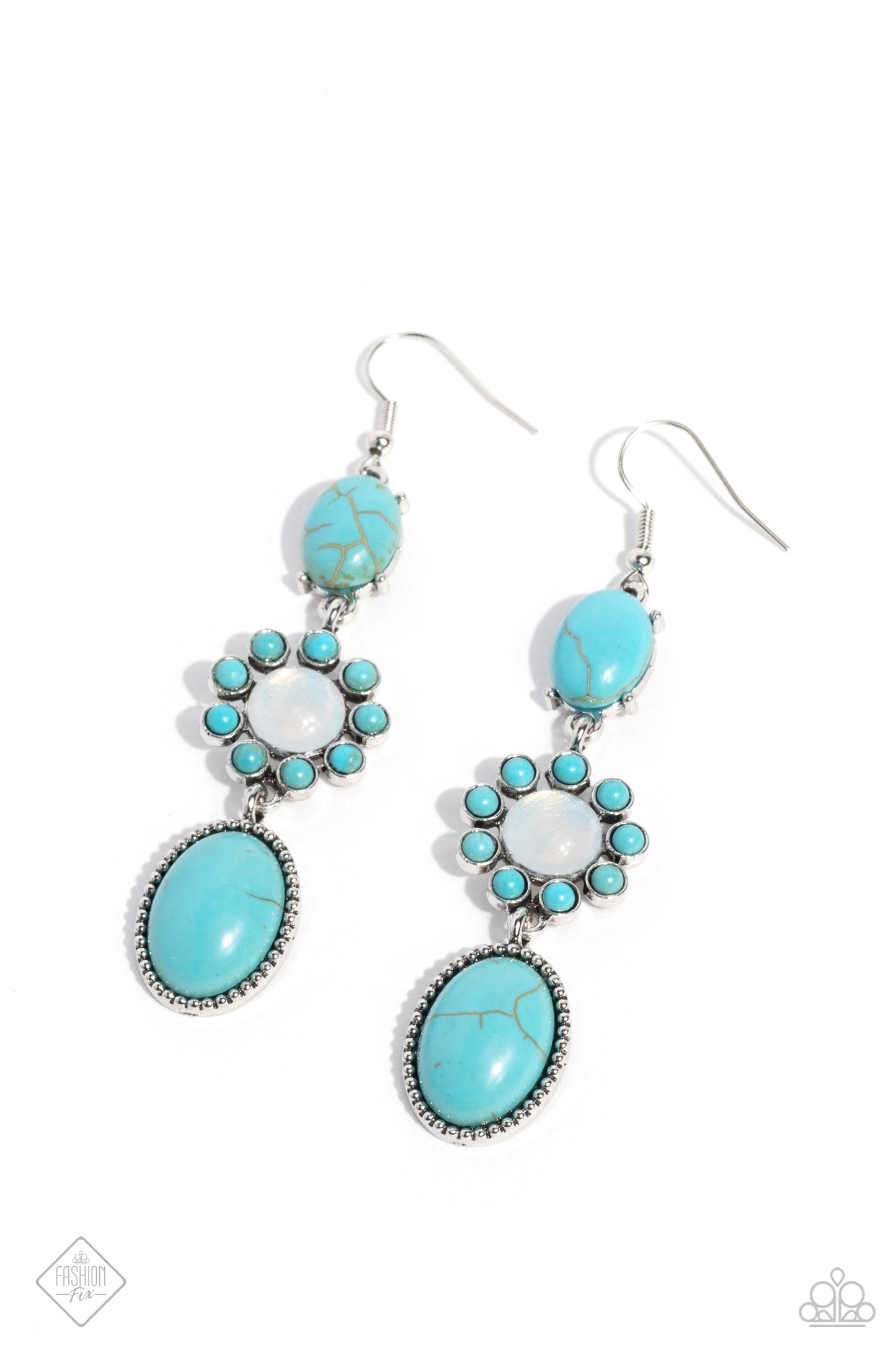 Carefree Cowboy - blue - Paparazzi earrings