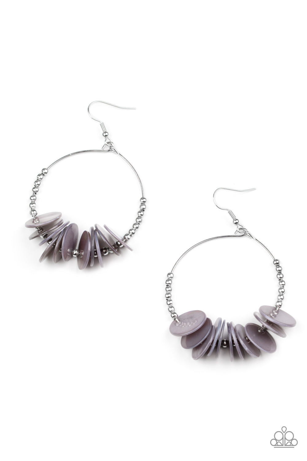 Caribbean Cocktail - silver - Paparazzi earrings