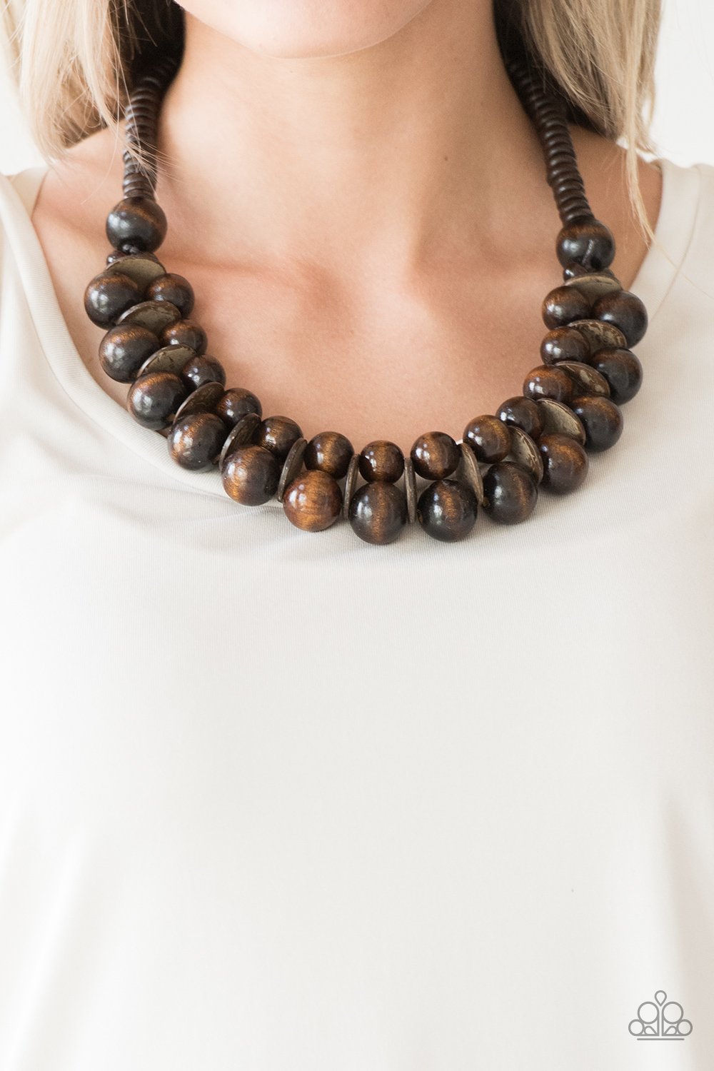 Caribbean Cover Girl-brown-Paparazzi necklace