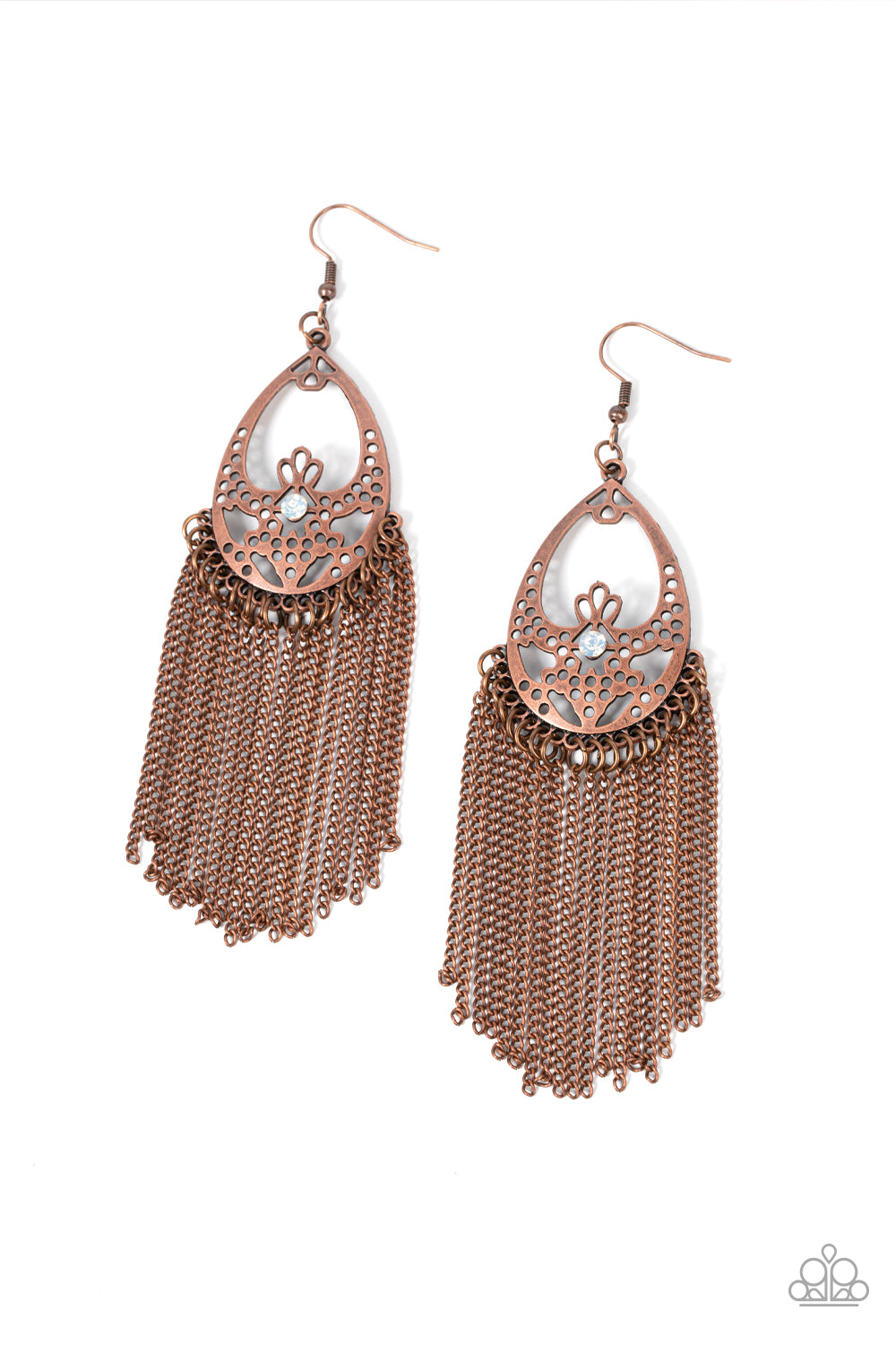 Castle Cottage - copper - Paparazzi earrings