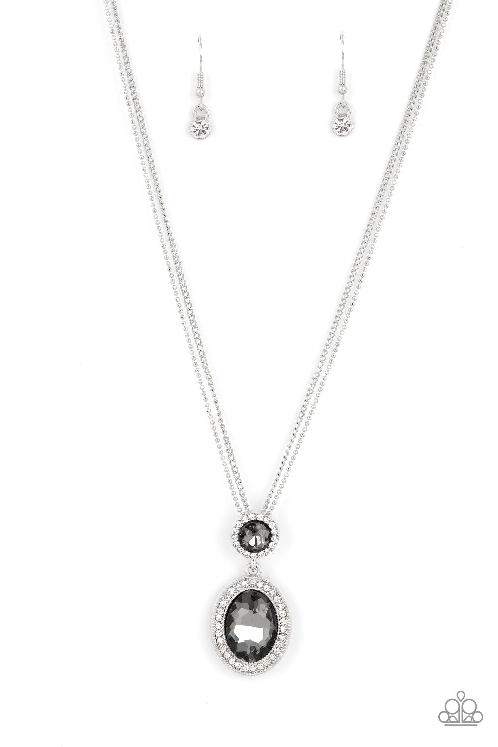 Castle Diamonds - silver - Paparazzi necklace