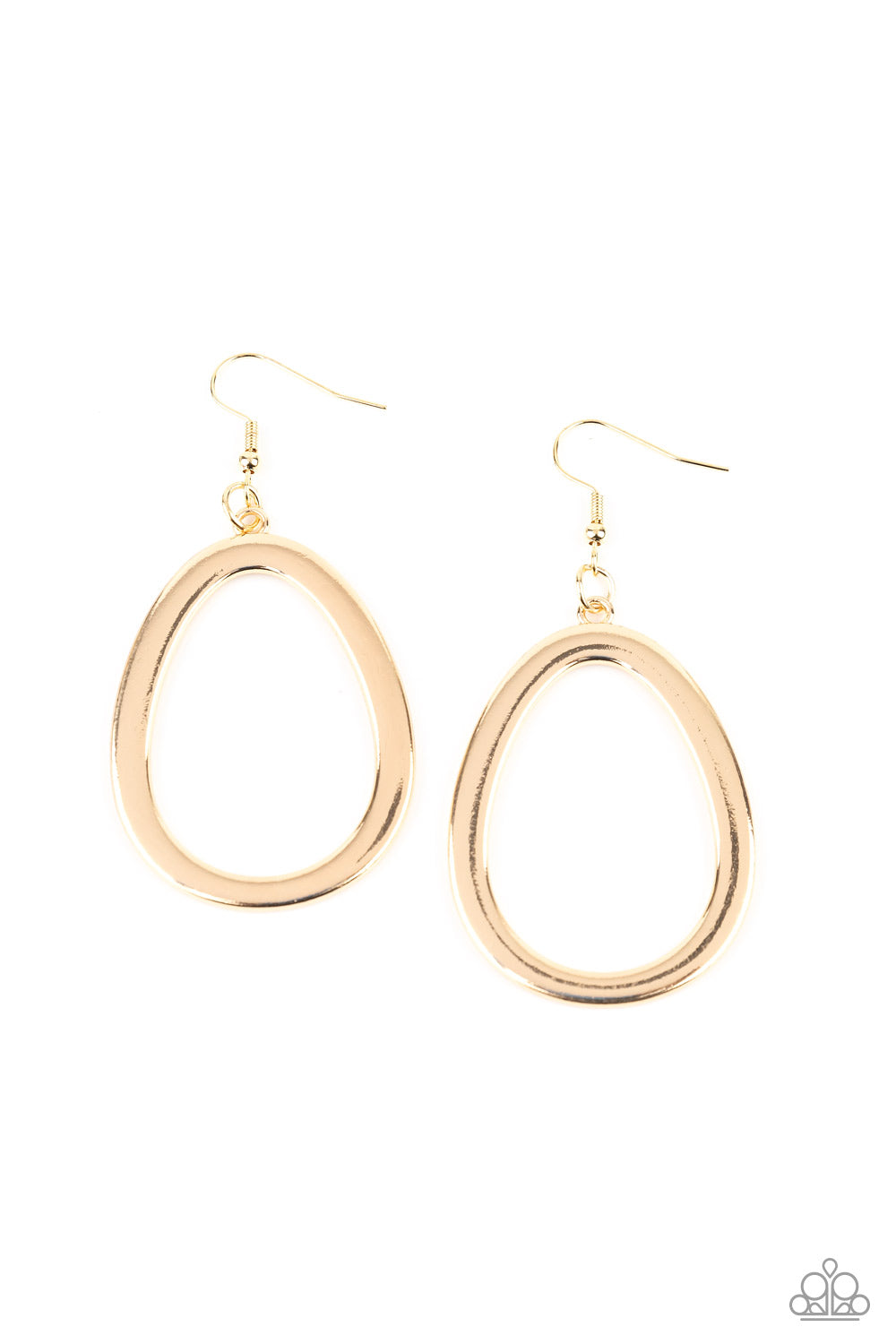 Casual Curves - gold - Paparazzi earrings