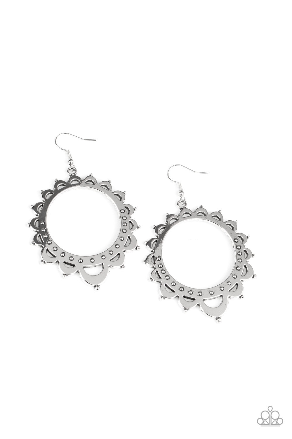 Casually Capricious - silver - Paparazzi earrings