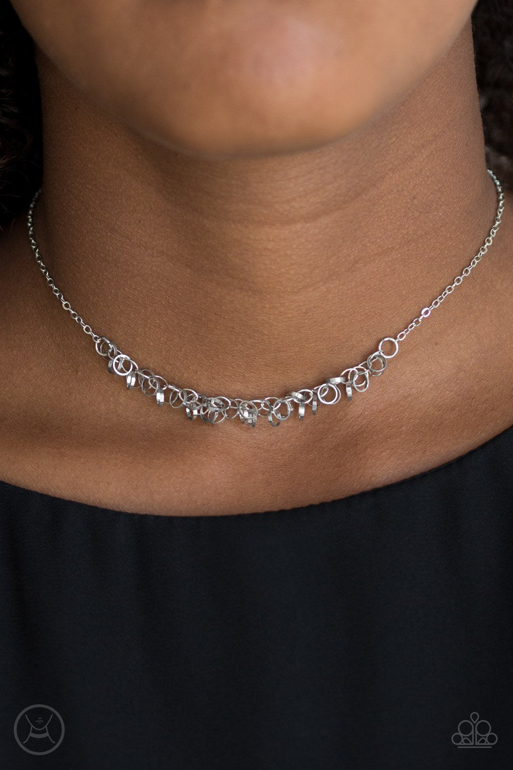 Cat Got Your Tongue - silver - Paparazzi CHOKER necklace