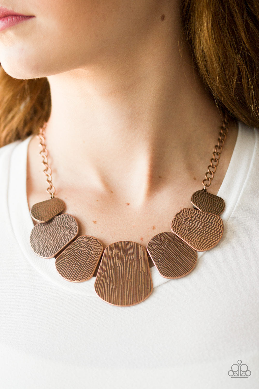 Cave the Day - copper - Paparazzi necklace