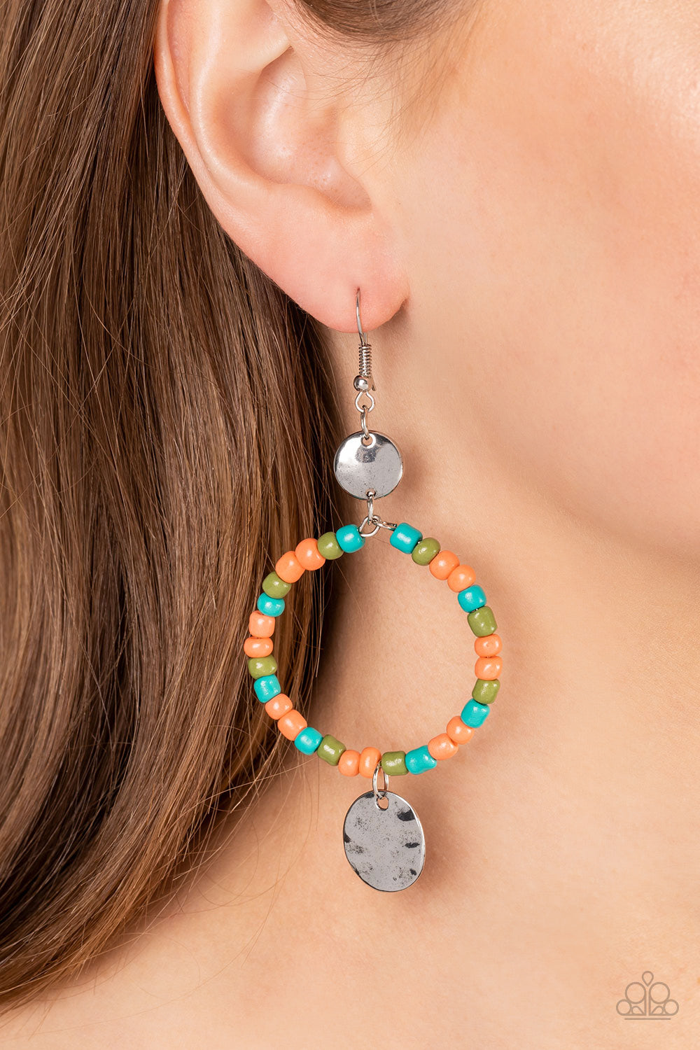 Cayman Catch orange Paparazzi earrings – JewelryBlingThing