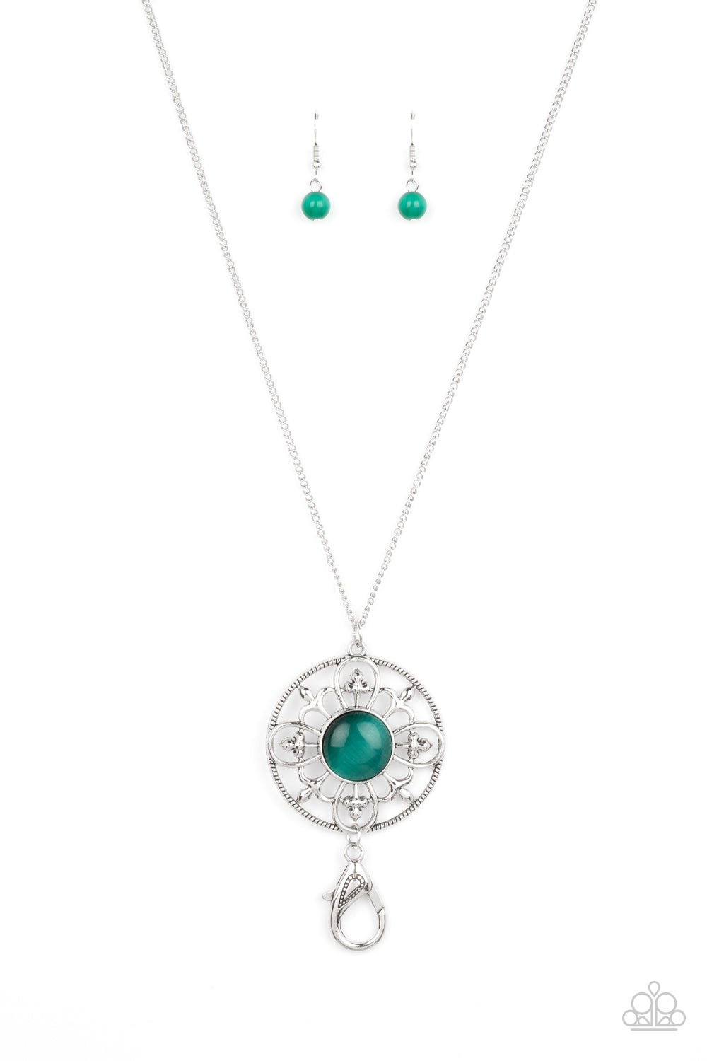Celestial Compass - green - Paparazzi LANYARD necklace