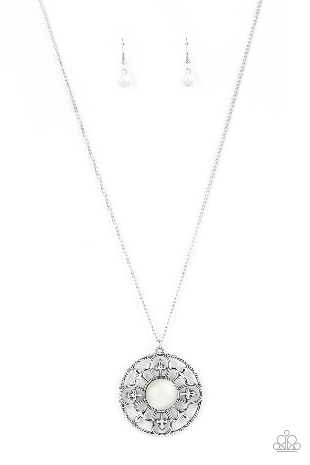 Celestial Compass - white - Paparazzi necklace