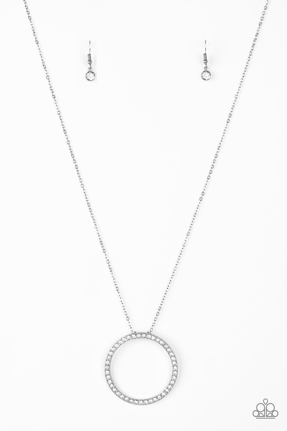 Center of Attention - white - Paparazzi necklace