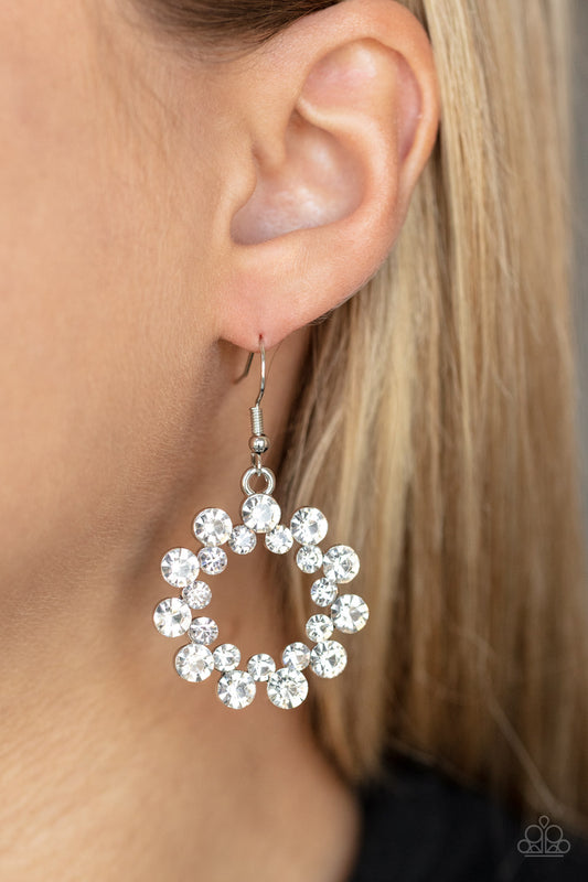 Champagne Bubbles - white - Paparazzi earrings