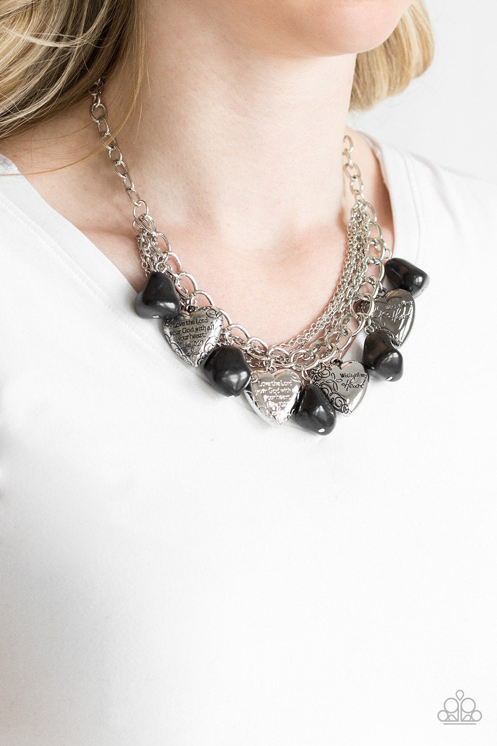 Change of Heart-black-Paparazzi necklace