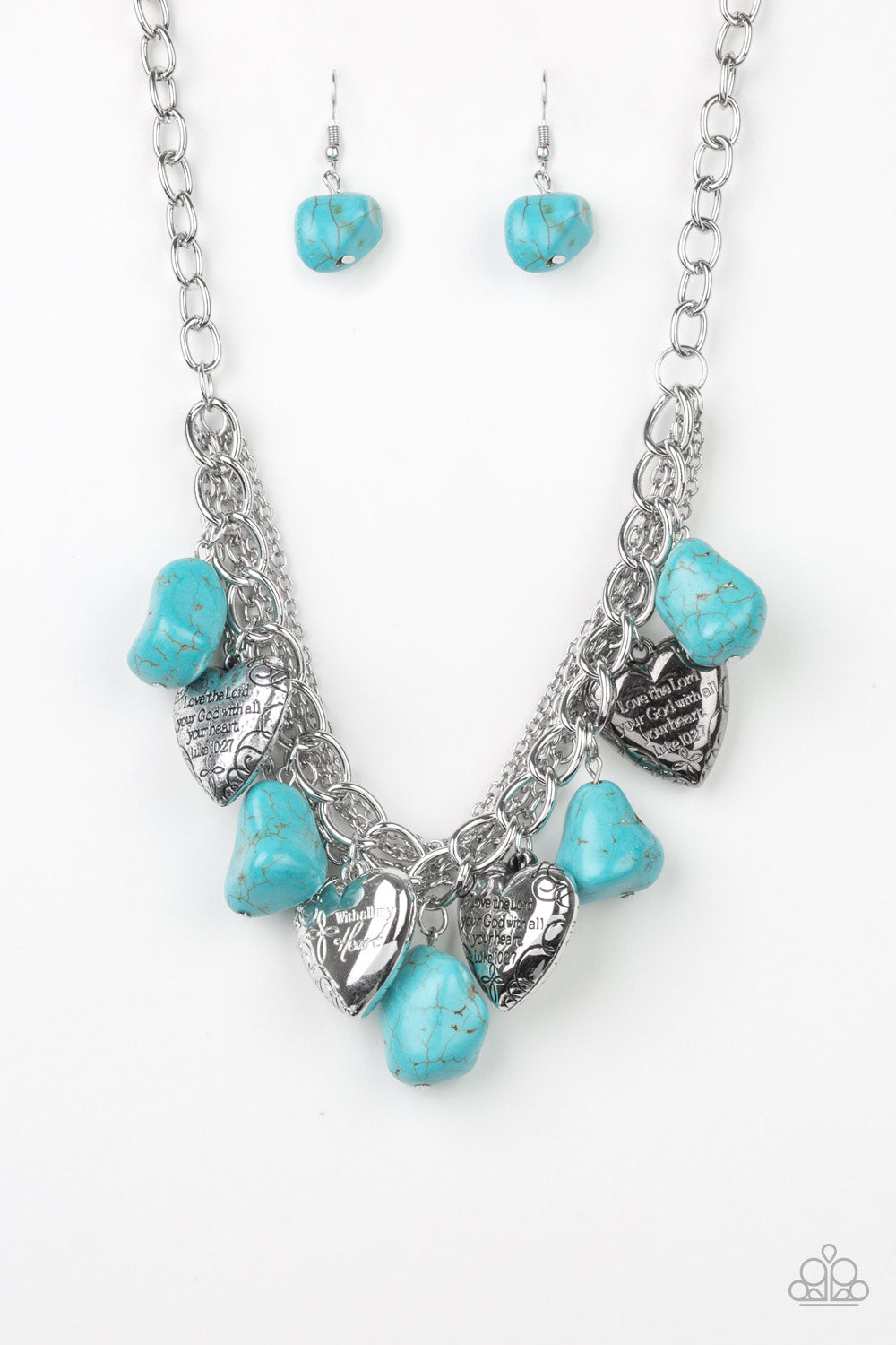 Change of Heart - blue - Paparazzi necklace
