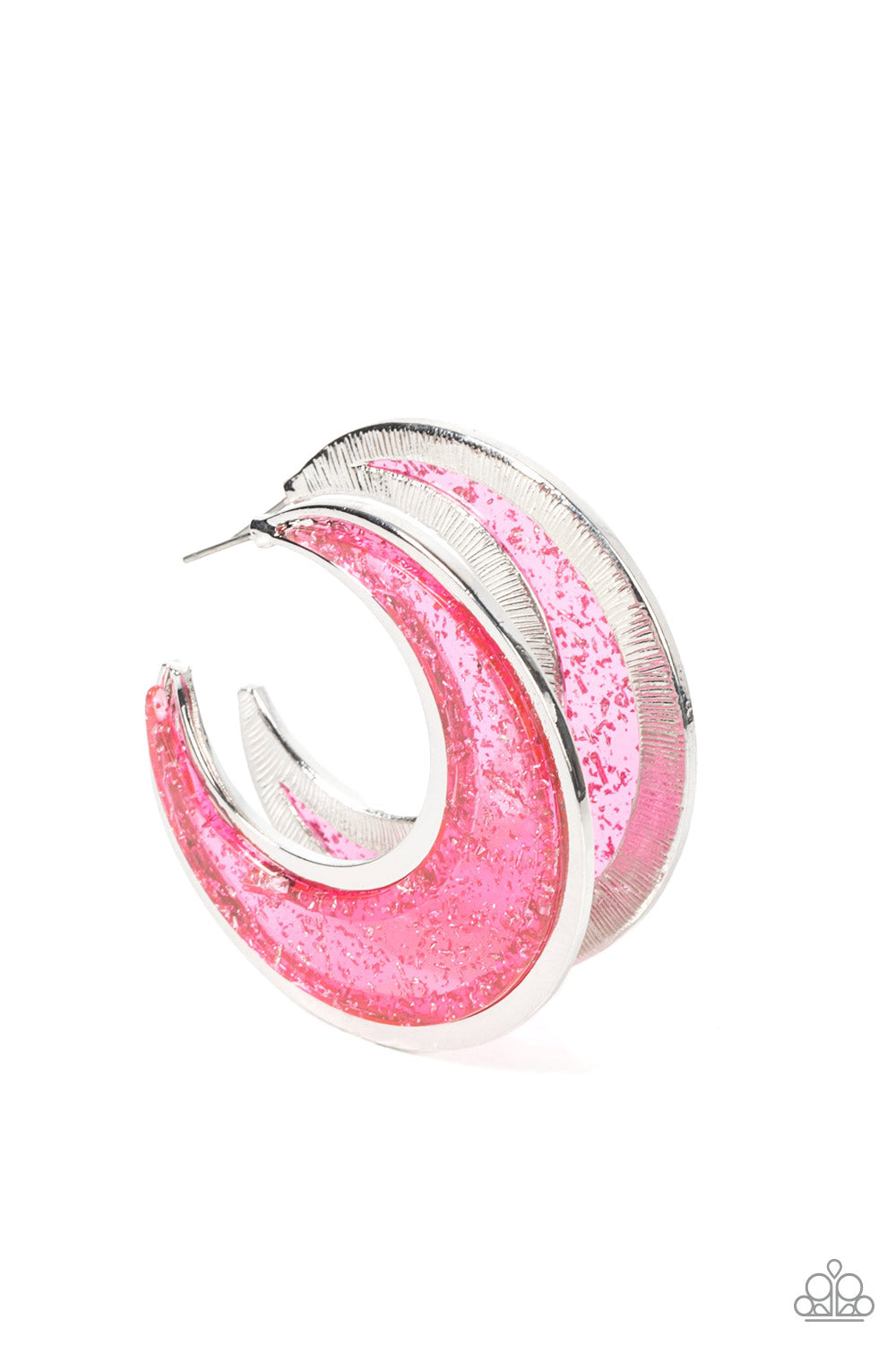 Charismatically Curvy - pink - Paparazzi earrings
