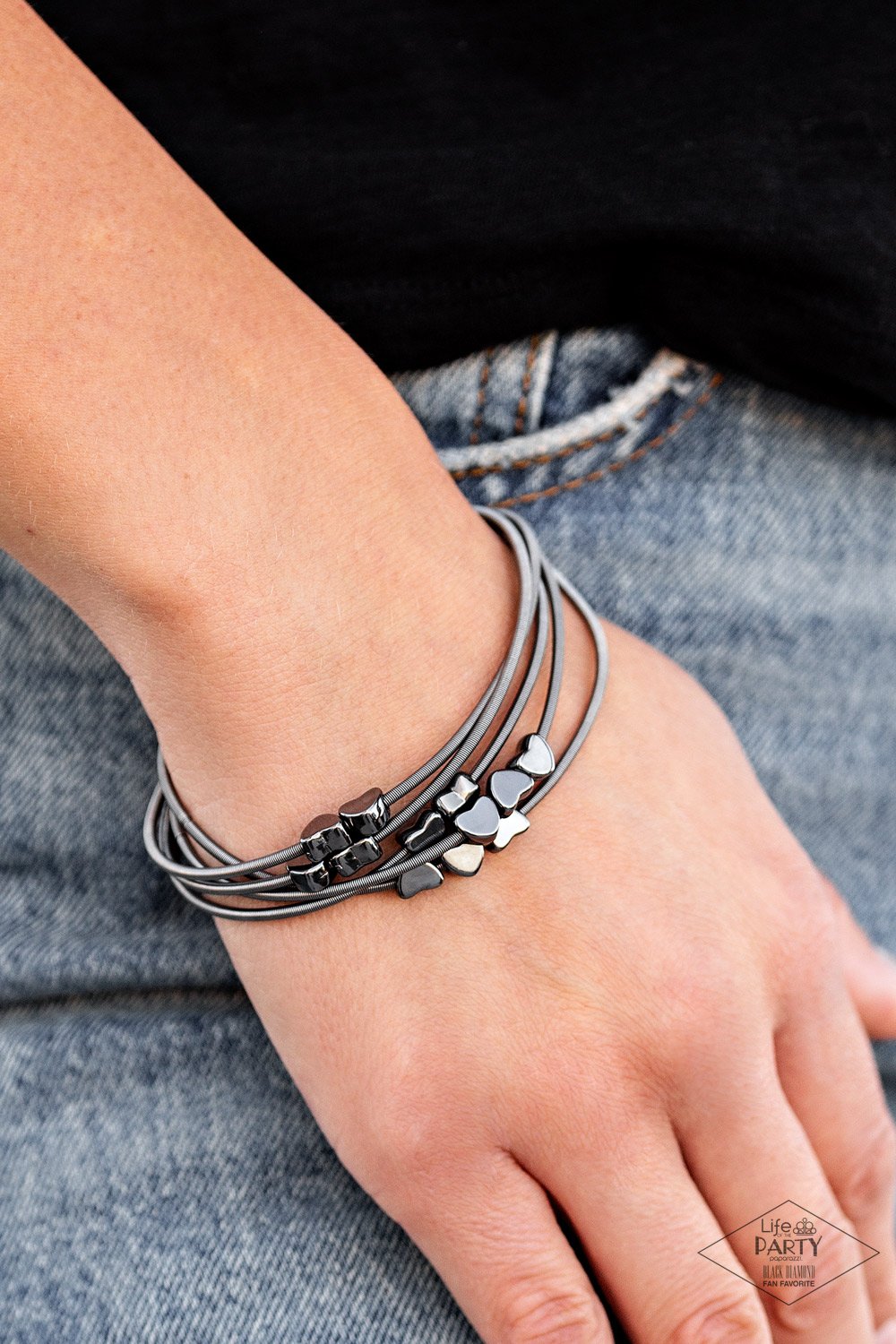 Charmingly Cupid-black-Paparazzi bracelet