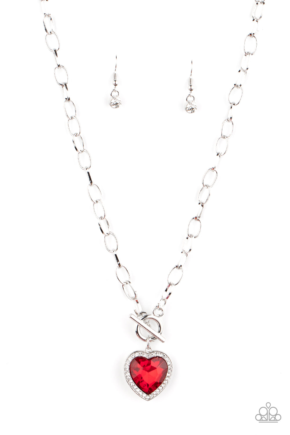 Check Your Heart Rate - red - Paparazzi necklace