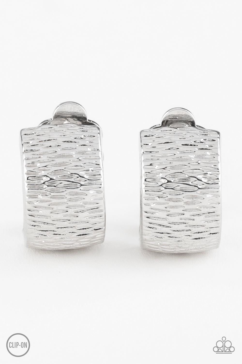 Cirque du Couture - silver - Paparazzi CLIP ON earrings