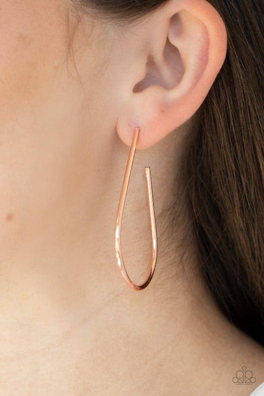 City Curves - copper - Paparazzi earrings