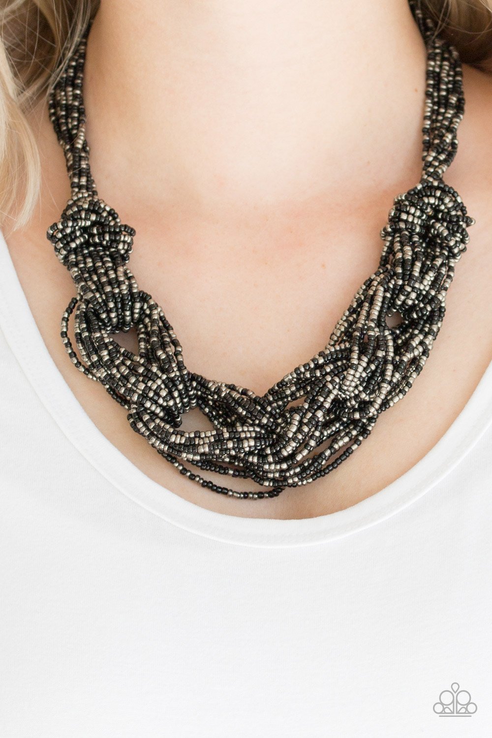 City Catwalk-black-Paparazzi necklace