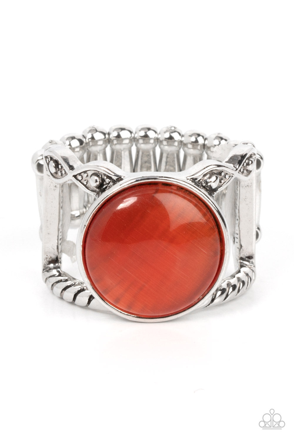 Clairvoyantly Cats Eye - orange - Paparazzi ring