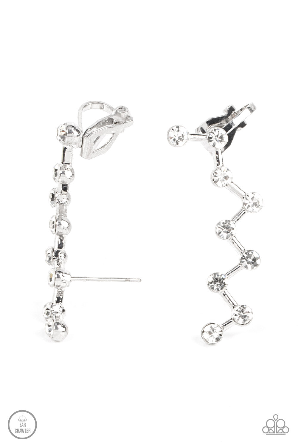 Clamoring Constellations - white - Paparazzi earrings