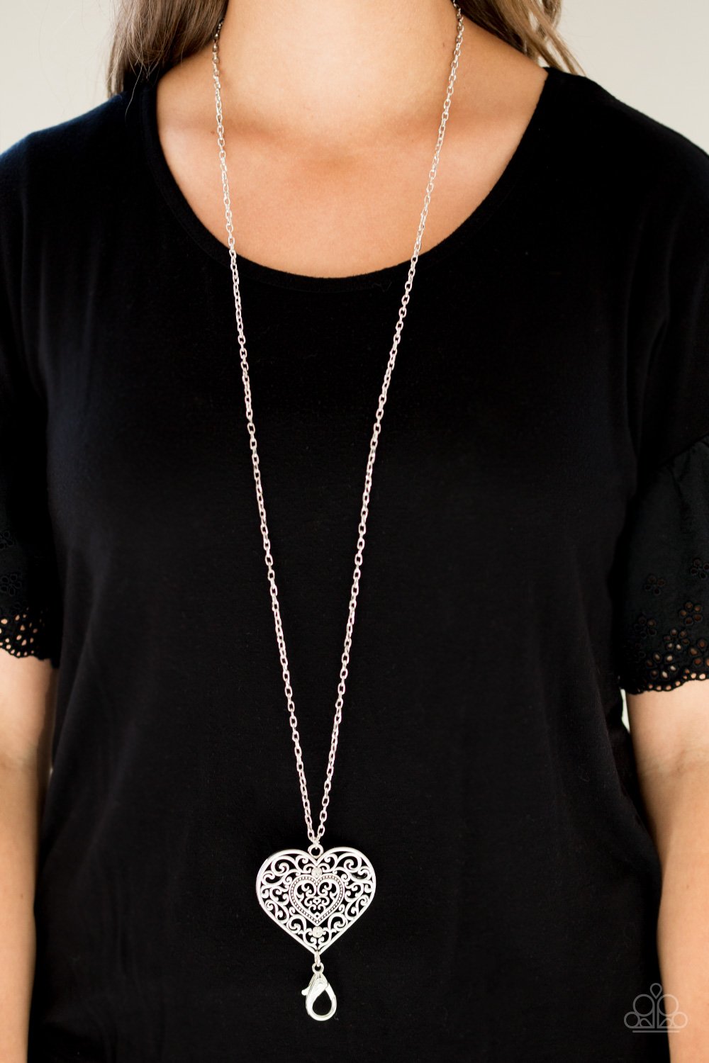 Classic Casanova-white LANYARD-Paparazzi necklace