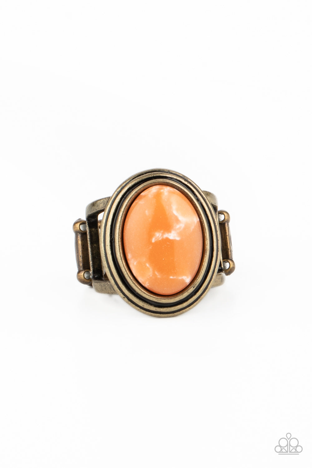 Cliff Dweller Demure - orange - Paparazzi ring