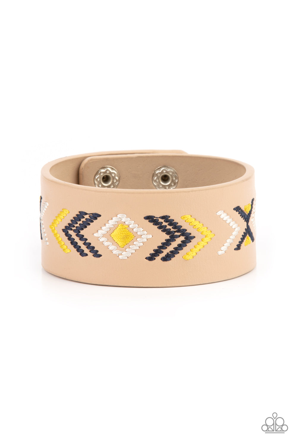 Cliff Glyphs - yellow - Paparazzi bracelet