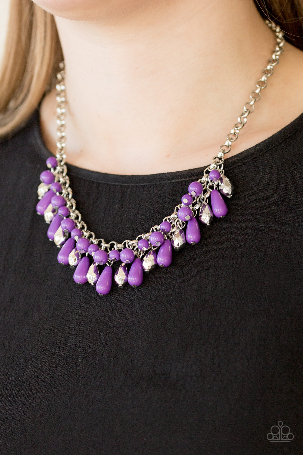 Coastal Cabanas - purple - Paparazzi necklace