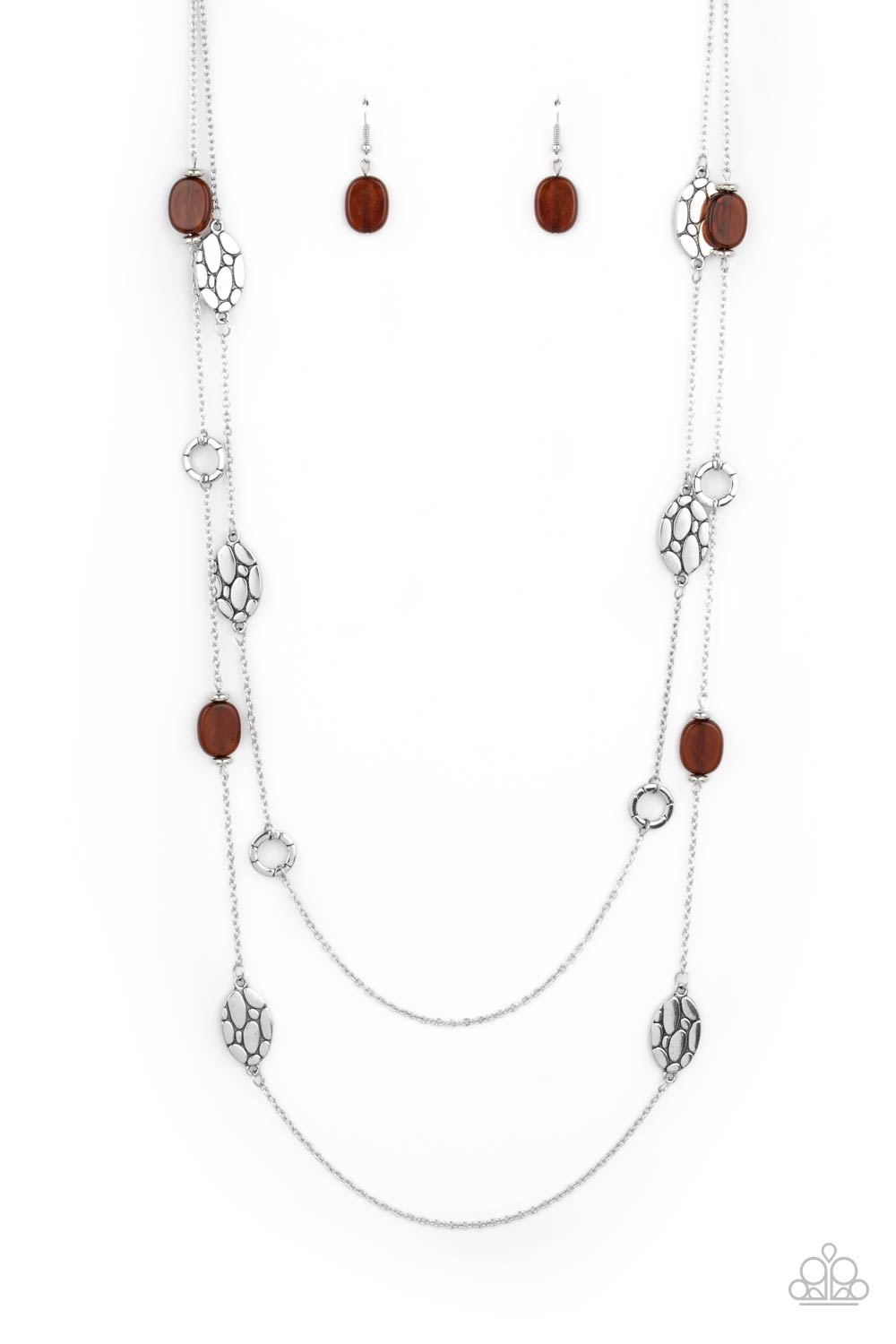 Cobble Creeks - brown - Paparazzi necklace