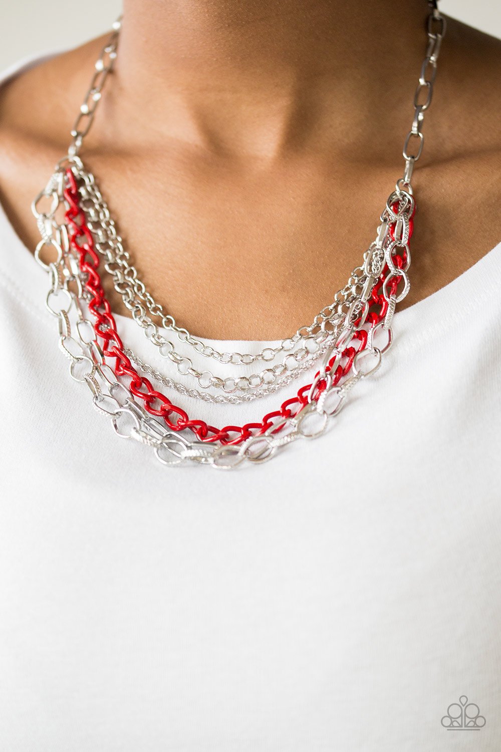Color Bomb - red - Paparazzi necklace