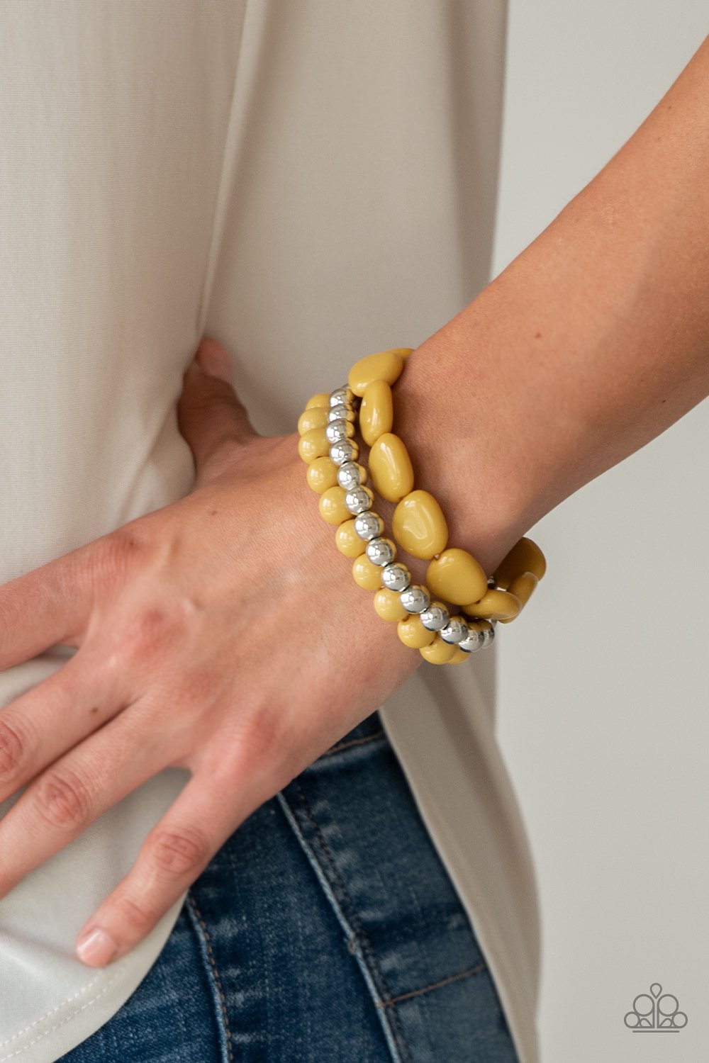 Color Venture-yellow-Paparazzi bracelet