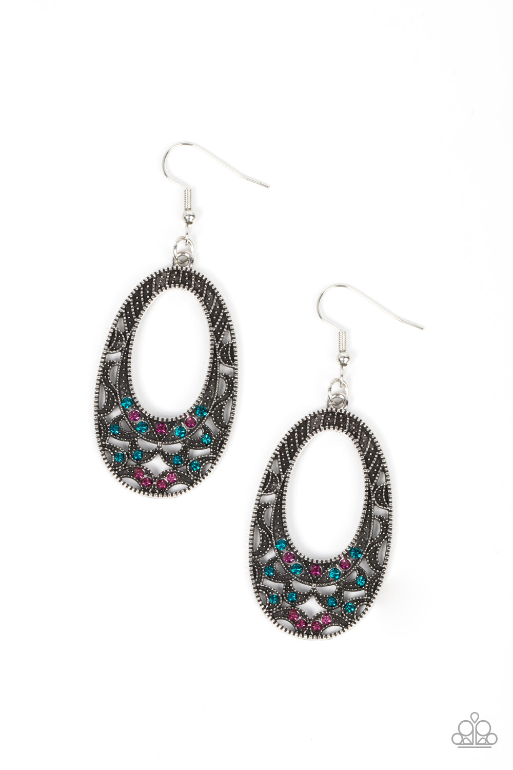 Colorfully Moon Child - multi - Paparazzi earrings