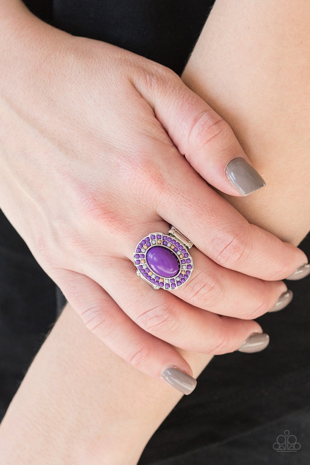 Colorfully Rustic-purple-Paparazzi ring
