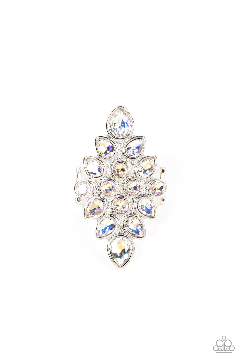 Combustible Iridescence - white - Paparazzi ring