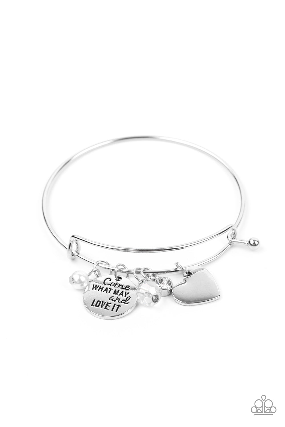 Come What May and Love It - white - Paparazzi bracelet