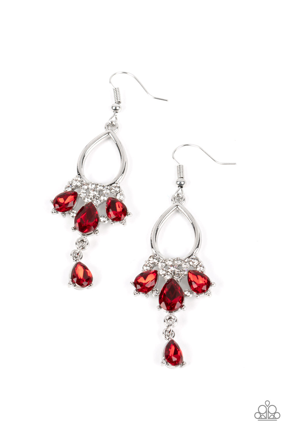 Coming in Clutch - red - Paparazzi earrings