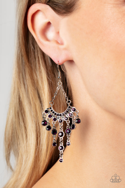 Commanding Candescence - purple - Paparazzi earrings