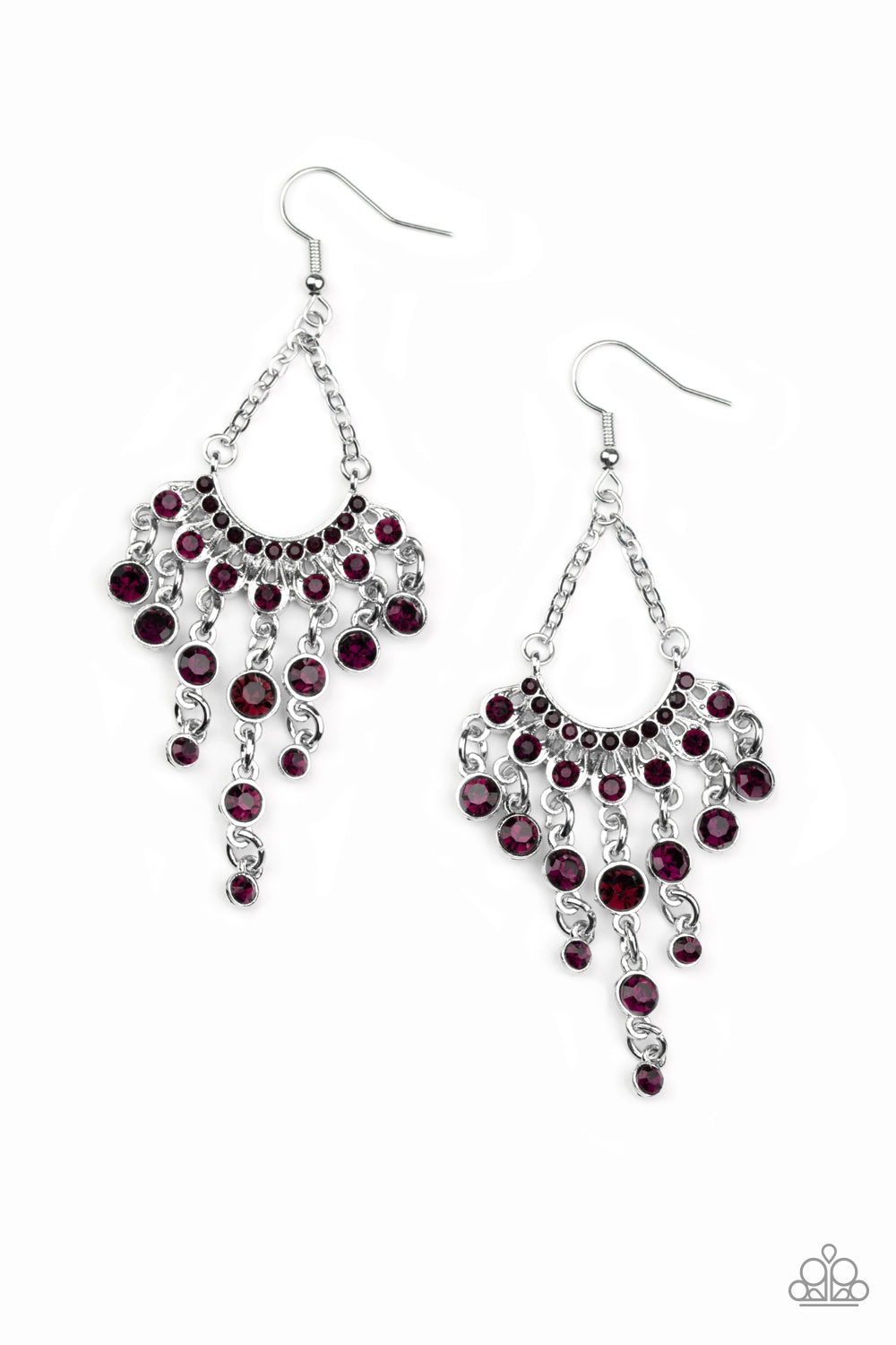 Commanding Candescence - purple - Paparazzi earrings