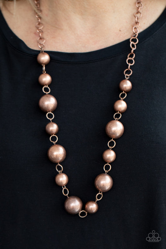 Commanding Composure - copper - Paparazzi necklace