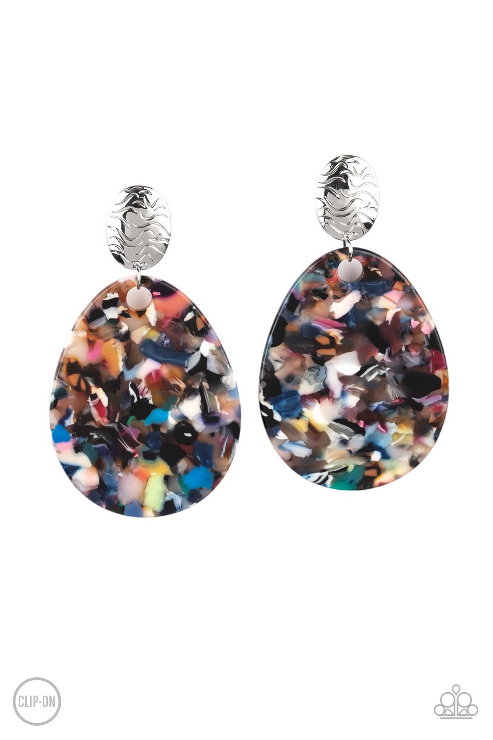 Confetti Collage - multi - Paparazzi CLIP ON earrings