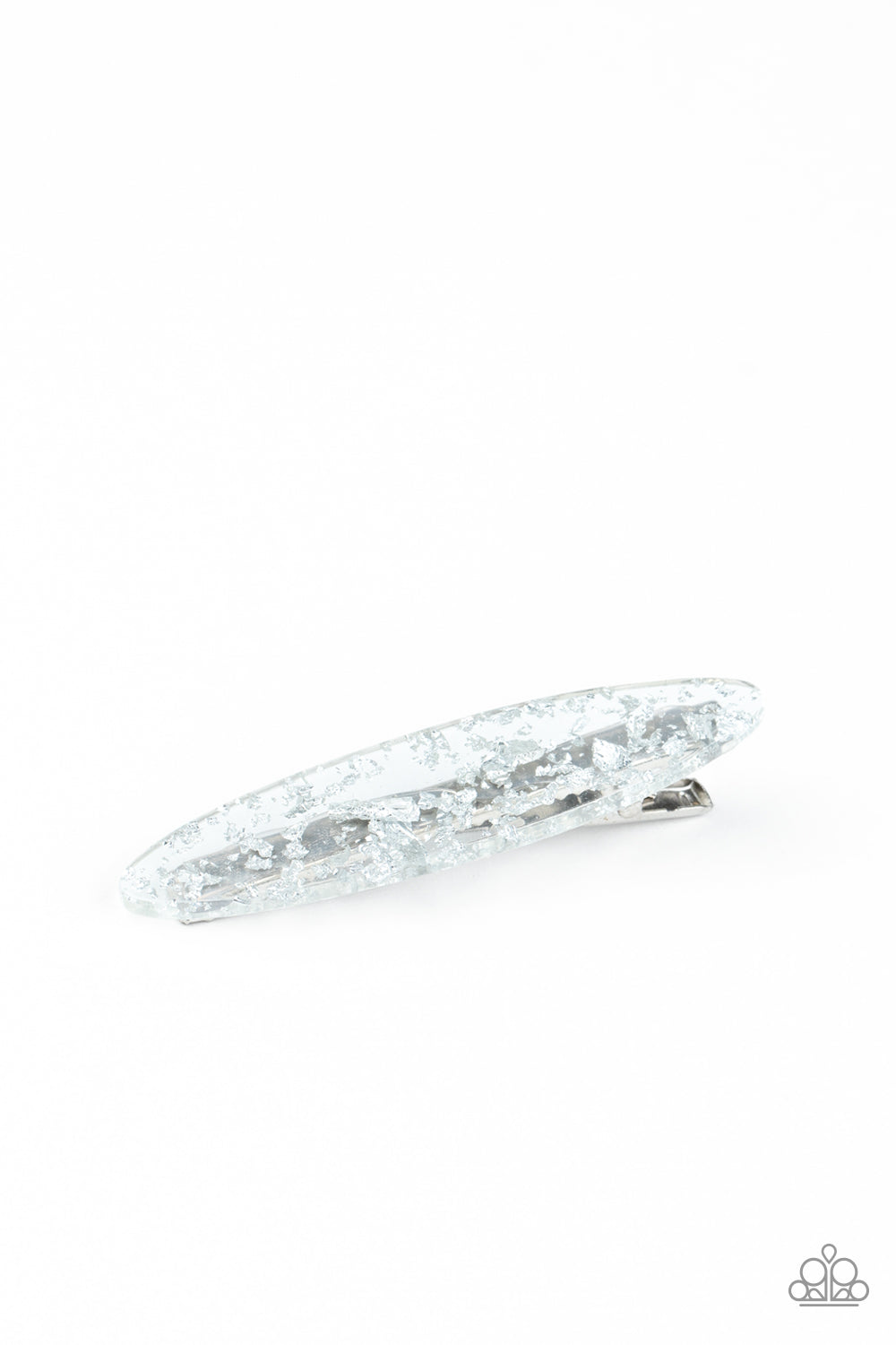 Confetti Couture - silver - Paparazzi hair clip