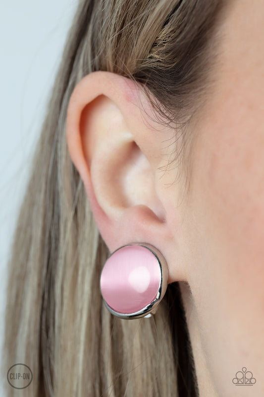 Cool Pools - pink - Paparazzi CLIP ON earrings