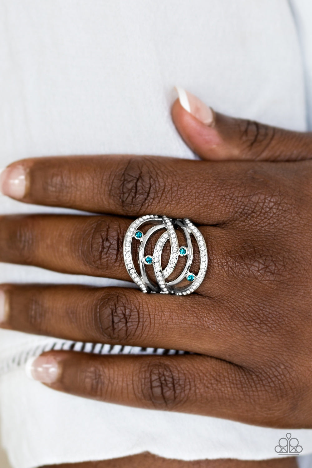 Cosmic Compass - blue - Paparazzi ring