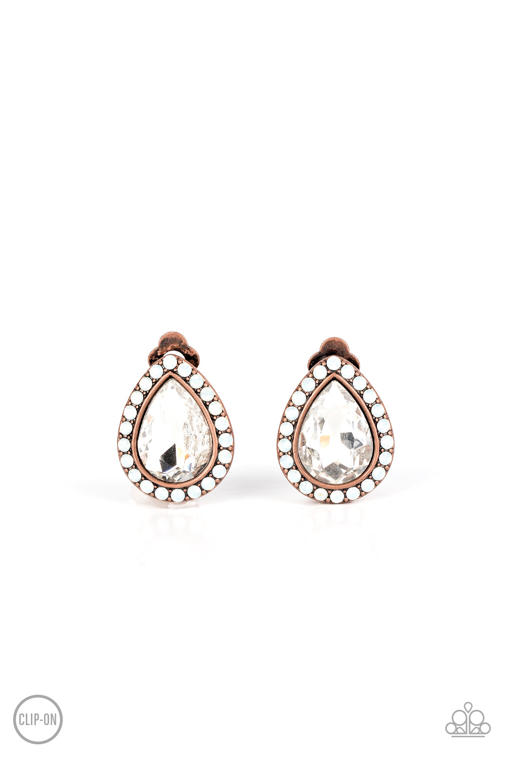 Cosmic Castles - copper - Paparazzi CLIP ON earrings