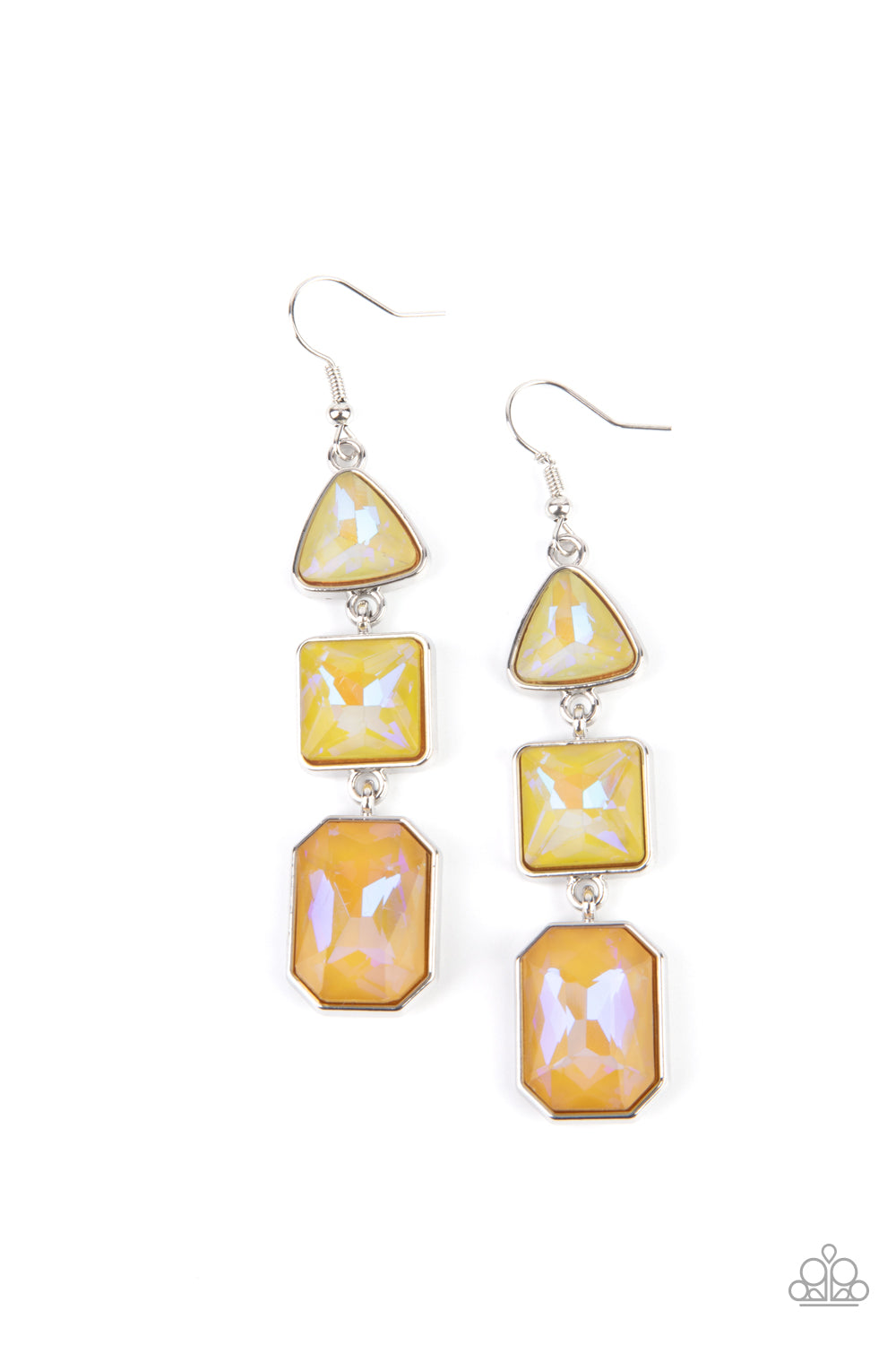 Cosmic Culture - yellow - Paparazzi earrings