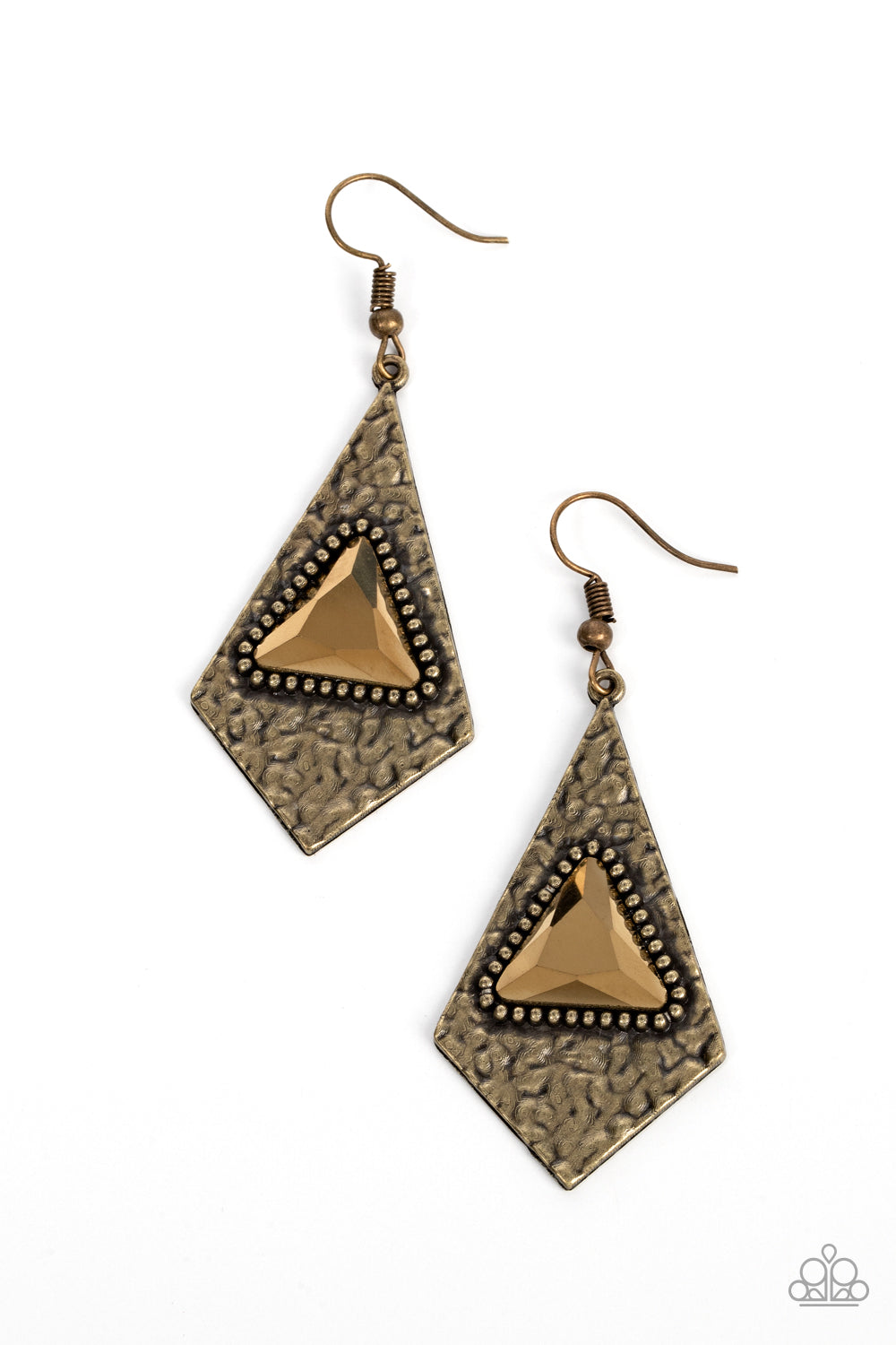 Cosmic Destination - brass - Paparazzi earrings