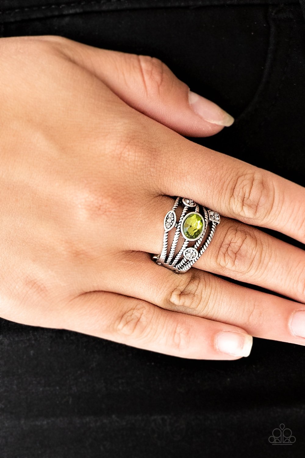 Cosmic Combo - green - Paparazzi ring