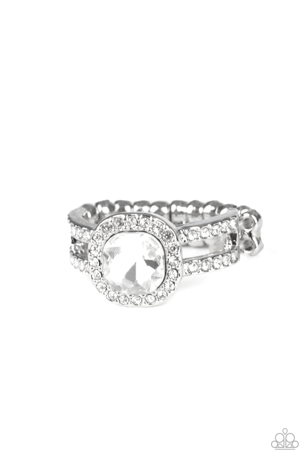 Countess Charm - white - Paparazzi ring