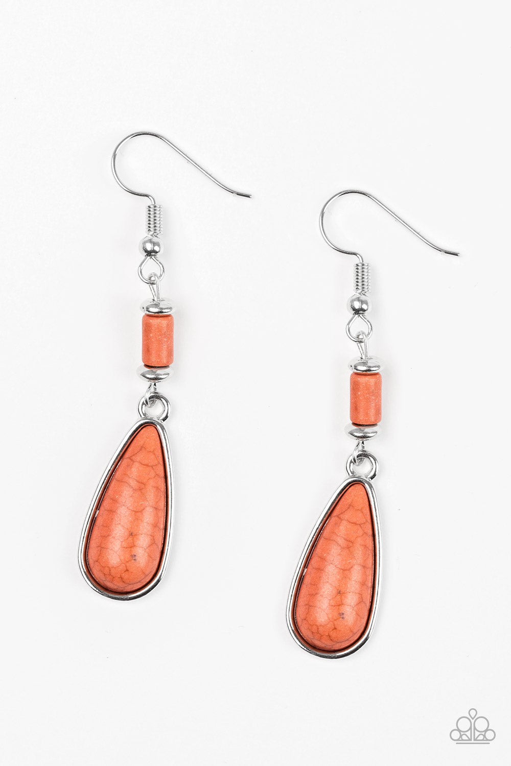 Courageously Canyon - orange - Paparazzi earrings