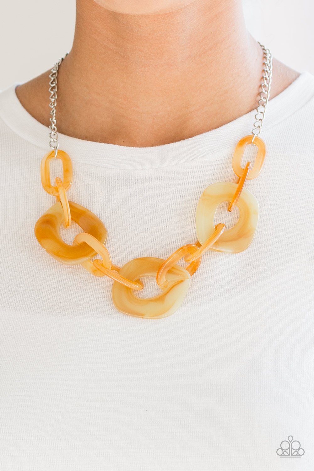 Courageously Chromatic - yellow - Paparazzi necklace